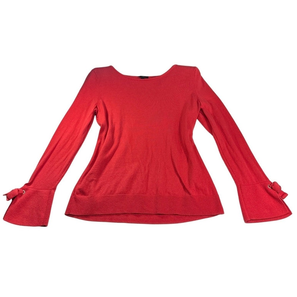 Talbots Sweater Cashmere Blend Red Bell Sleeve Romantic Valentine Petite Small